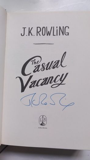 JK Rowling - The Casual Vacancy - Signed 1st Edition