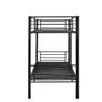 Black Metal Single Bunk Bed Frame Image 3
