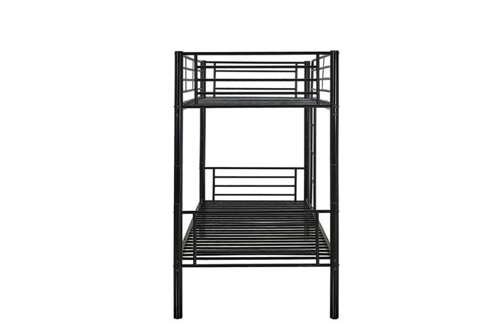 Metal Single Bunk Bed Frame- Black - Free Delivery