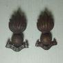 ROYAL REGIMENT OF ARTILLERY (The Gunners) - two vintage UBIQUE collar badges (probably of the WW2 period, 1940's) Image 2