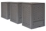 Garden Composters 3 pcs Brown 60x60x83cm 900 L