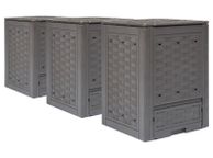 main image for ad Garden Composters 3 pcs Brown 60x60x83cm 900 L