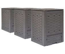 Garden Composters 3 pcs Brown 60x60x83cm 900 L