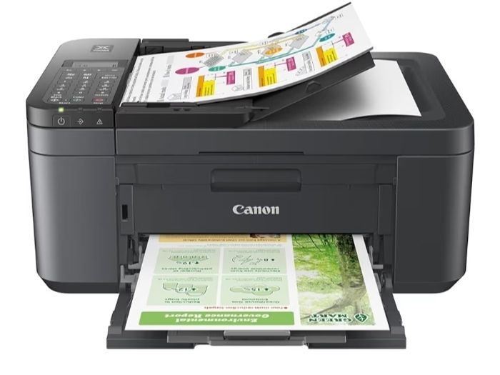 4-in-1 Inkjet Photo Printer A4 Print, Copy, Scan, Fax, Wi-Fi - ADF, Auto 2 Sided-Print - PIXMA Print Plan Compatible Suitable for Home Office Print