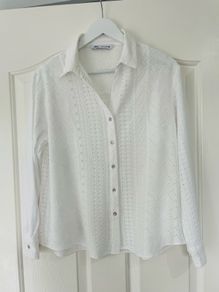 Like New: Zara Crochet Style Blouse/Shirt (Large)
