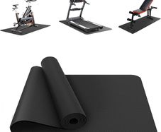Treadmill Mat, Exercise Equipment Mat Heavy-Duty Protective Floor Mat for Under Stationary Bike, Spin Bike, Fitness Equipment, 180cm x 75cm, Black