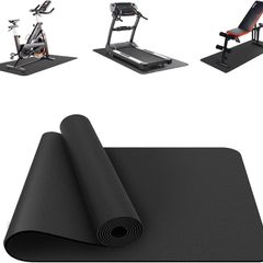 Treadmill Mat, Exercise Equipment Mat Heavy-Duty Protective Floor Mat for Under Stationary Bike, Spin Bike, Fitness Equipment, 180cm x 75cm, Black