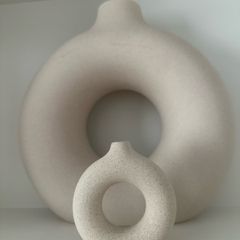 Modern Ceramic Donut Vase Set