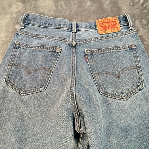 Levis 560 Mens Jeans W32 L30 Light Blue Denim Relaxed Fit Zip Fly