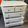 Wooden white 5-drawer chest Image 3