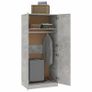 Wardrobe Concrete Grey 80x52x180 cm Chipboard Image 3