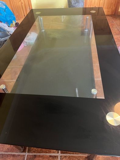 Table glass kitchen dining
