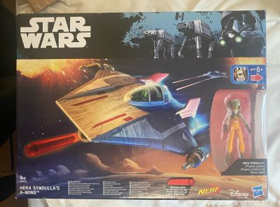 STAR WARS Rebels Series A WING FIGHTER and Exclusive Hera Syndulla figure toy