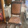 2 X antique gothic style leather chairs Image 2