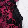 Country Casuals CC Black Sheer Mesh Fuchsia Pink Soutache Ribbon Embroidered V-Neck Midi Dress 16UK/44EU Image 9