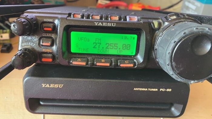 Yaesu FT 857D and Yaesu FC 50