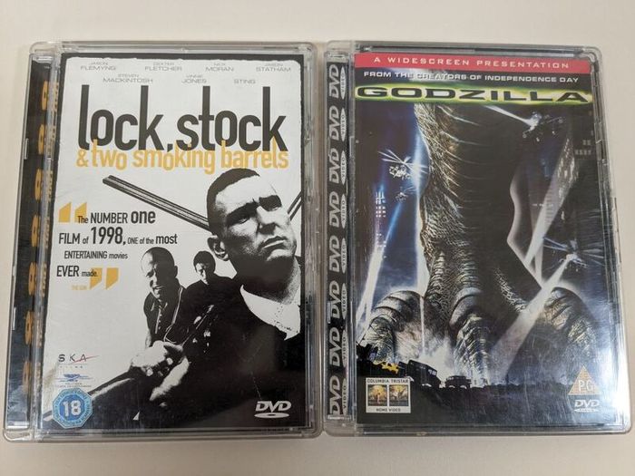 Godzilla and Lock Stock jewel Case DVD
