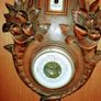Antique Weather Station Wall Clock ,Barometer And Thermometer Image 4