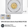 1984 Liberty 5 dollars Half Eagle Gold Coin 22k / CT Image 7