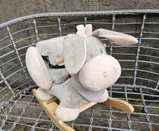 Nattou The donkey's Rocking Animal, 10 to 36 Months, 60 x 36 x 50 cm, Cappuccino, Beige