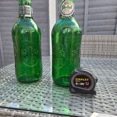 Pair of Large Grolsch Swing-Top Glass Bottles (350mm Height)