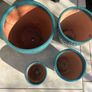 Set of 4 new ceramic glazed terracotta pots Image 3