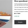 Wooden model replica of a classic Chris-Craft or Riva-style motorboat Image 7