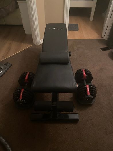 Adjustable Dumbbells + Bench