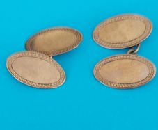 9 Ct Gold Cuff Links O'connor of Dublin 1966 4.2g