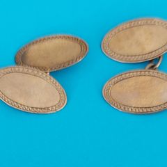 9 Ct Gold Cuff Links O'connor of Dublin 1966 4.2g