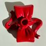 Klevering red bow candle holder sculptural ceramic ribbon design Brand New Image 5