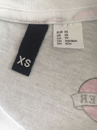 White Cropped T-shirt Size XS