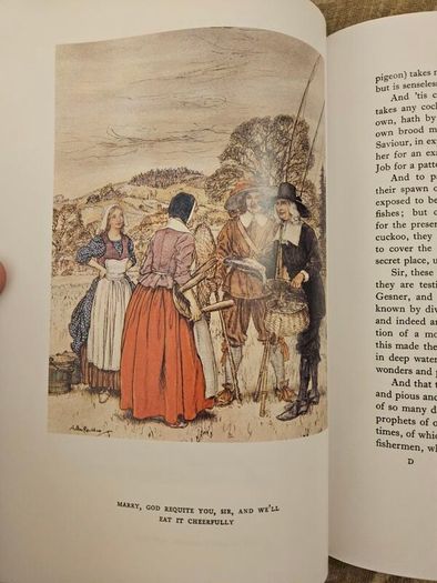 The Complete Angler.  By Isaak Walton. Illustrated By Arthur Rackham.  Large Volume 1963 Hardback With Dustjacket In Very Good Condition. See Photos For Same.
