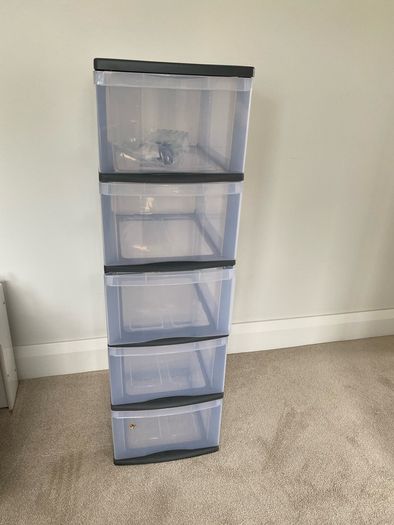 5 drawer storage tower