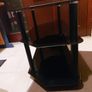 Tempered Glass Black TV Table, 60cm x 40cm, height 50cms, in like new condition Image 5