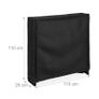Firewood Log Storage Rack with Weatherproof Cover Indoor Outdoor Black Medium Image 3