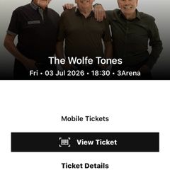 2 x Wolf Tone  tickets