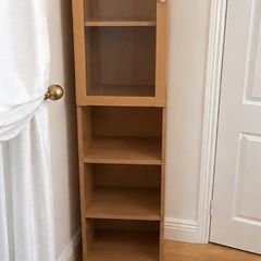 Tall Pine Display / Storage Unit with Glass Door