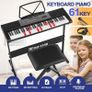 61 Key Electronic Keyboard Piano with Lighted up Keys,LCD,Headphones,X-Stand,Stool,Music Rest,Microphone,Note Stickers,Built-In Speakers,3 Teaching Modes,Ideal for Beginner Adult (Black with Stool) Image 4