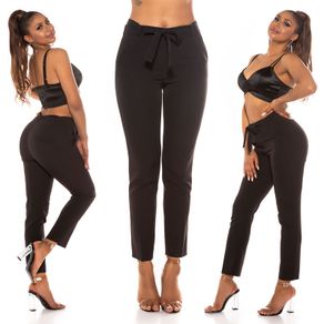 Paperbag Pants with Belt BLACK size s sm