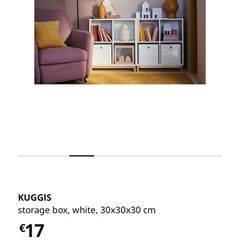 Ikea KUGGIS Storage box 30x30x30 cm