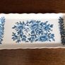 Vintage Ceramic Blue and White Floral Trinket Tray Image 2