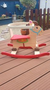 Child's wooden rocking horse