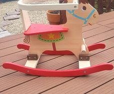Child's wooden rocking horse