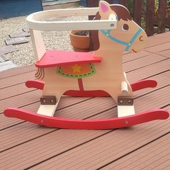 Child's wooden rocking horse