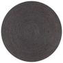 Handmade Rug Jute Round 150 cm Dark Grey Image 4