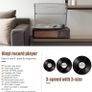 Vinyl Record Player Bluetooth Belt-Driven 3-Speed Turntable, Vintage Retro Record Players Built-in Stereo Speakers Image 4