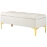 Storage Bench with Storage, load capacity up to 120 kg, 120 x 44 x 44.5 cm, Beige Image 5