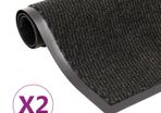 Dust Control Mats 2 pcs Rectangular Tufted 120x180 cm Black
