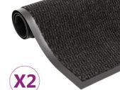 Dust Control Mats 2 pcs Rectangular Tufted 120x180 cm Black